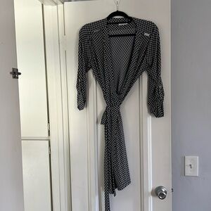 Navy Calvin Klein wrap dress